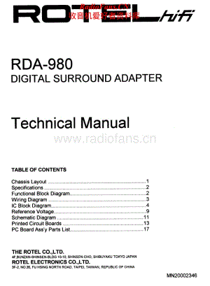 Rotel-RDA-980-Service-Manual电路原理图.pdf