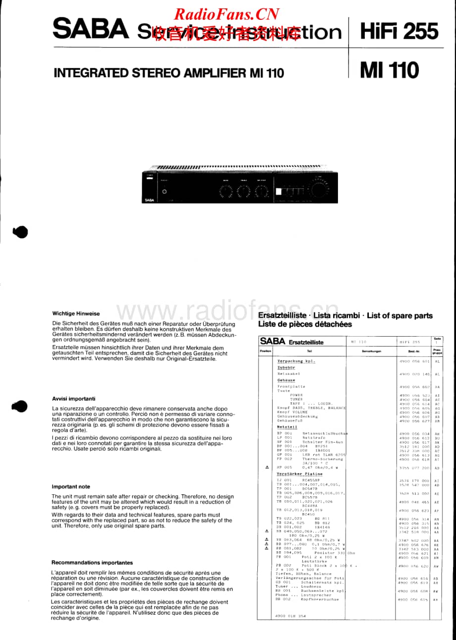 Saba-MI-110-Schematics电路原理图.pdf_第1页