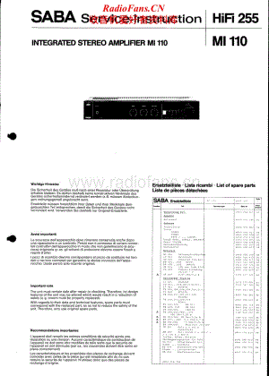 Saba-MI-110-Schematics电路原理图.pdf