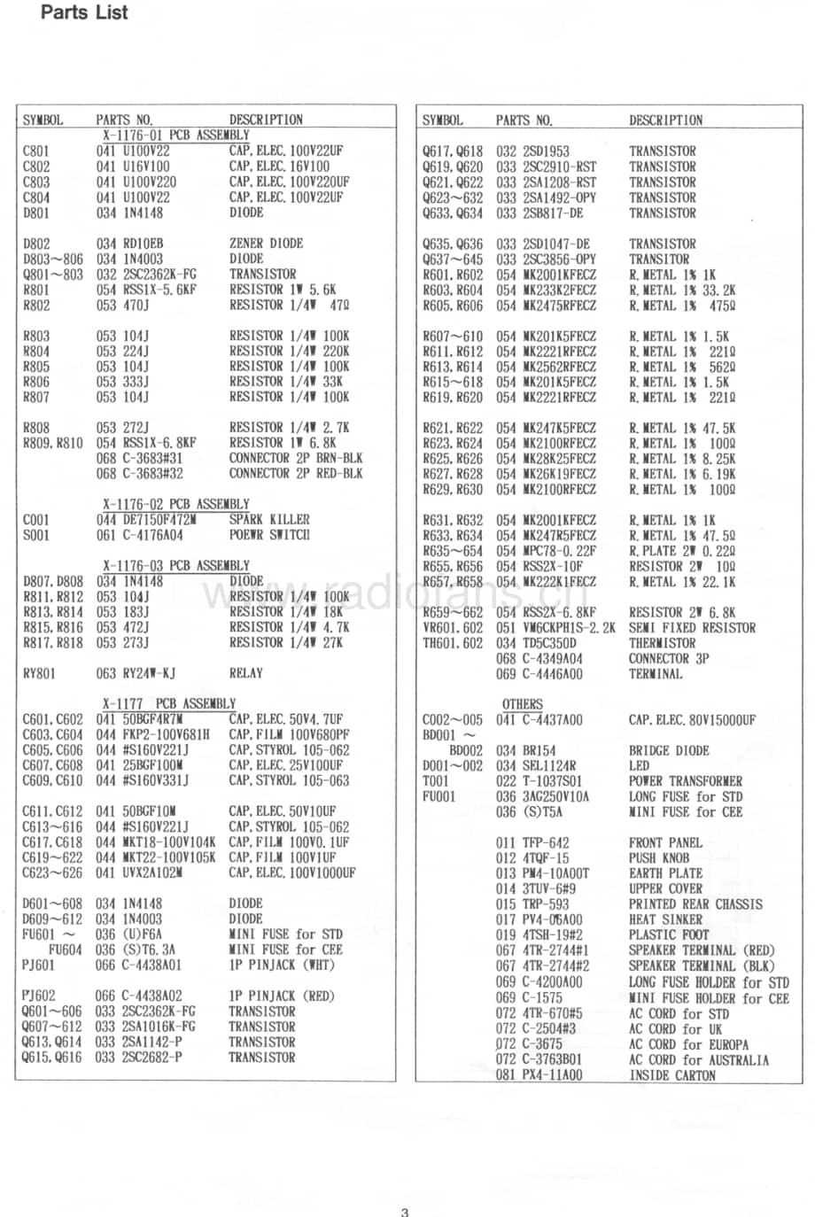 Rotel-RB-990BX-Service-Manual电路原理图.pdf_第3页