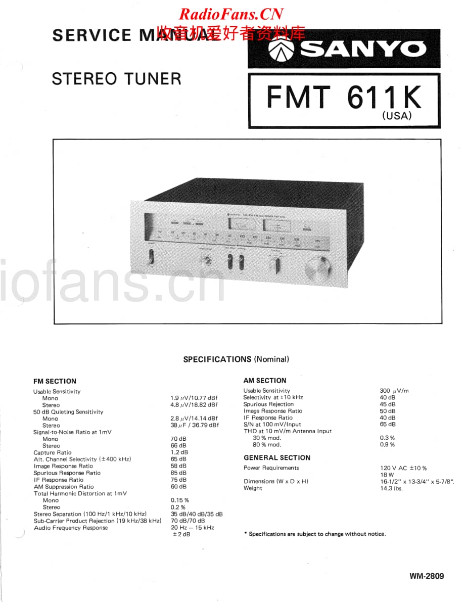 Sanyo-FMT-611-K-Service-Manual电路原理图.pdf_第1页