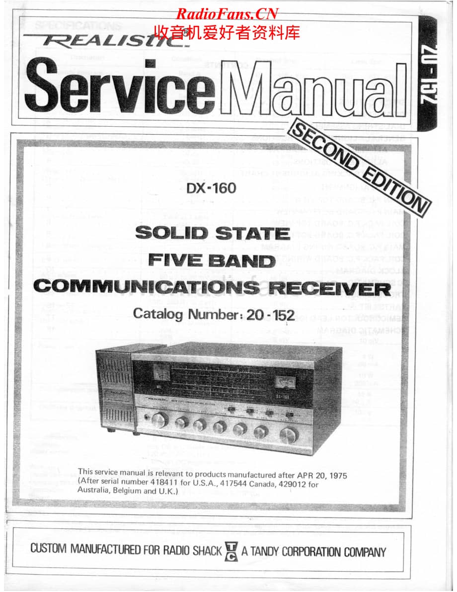 Realistic-DX-160-Service-Manual-2电路原理图.pdf_第1页