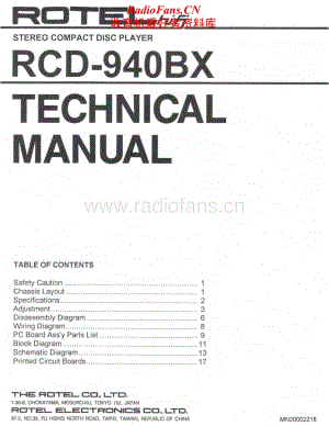 Rotel-RCD-940BX-Service-Manual电路原理图.pdf