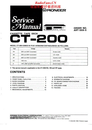 Pioneer-CT-200-Service-Manual电路原理图.pdf