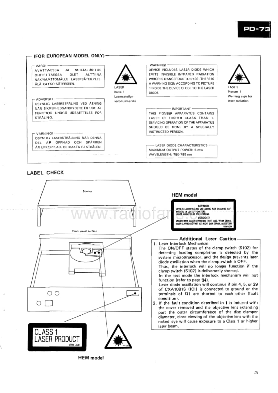 Pioneer-PD-73-Service-Manual电路原理图.pdf_第3页