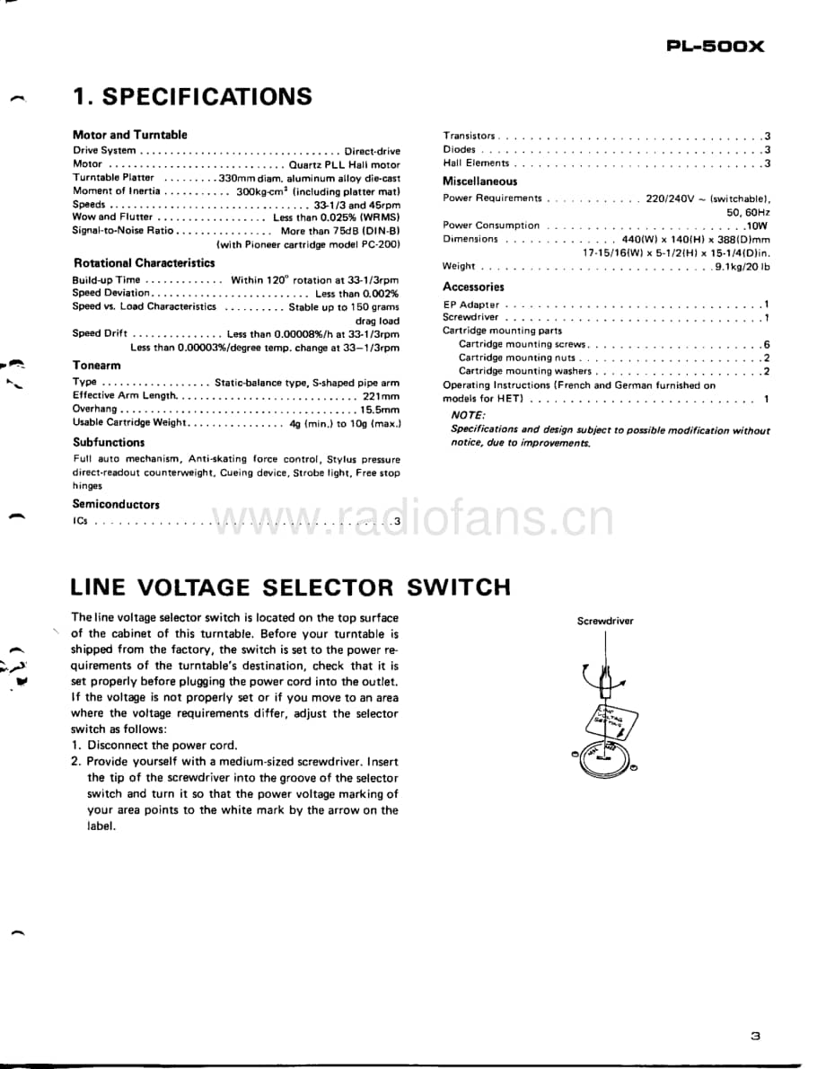Pioneer-PL-500X-Service-Manual电路原理图.pdf_第3页