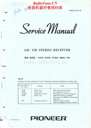 Pioneer-SX-626-Service-Manual-2电路原理图.pdf