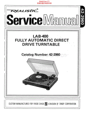 Realistic-LAB-400-Service-Manual电路原理图.pdf