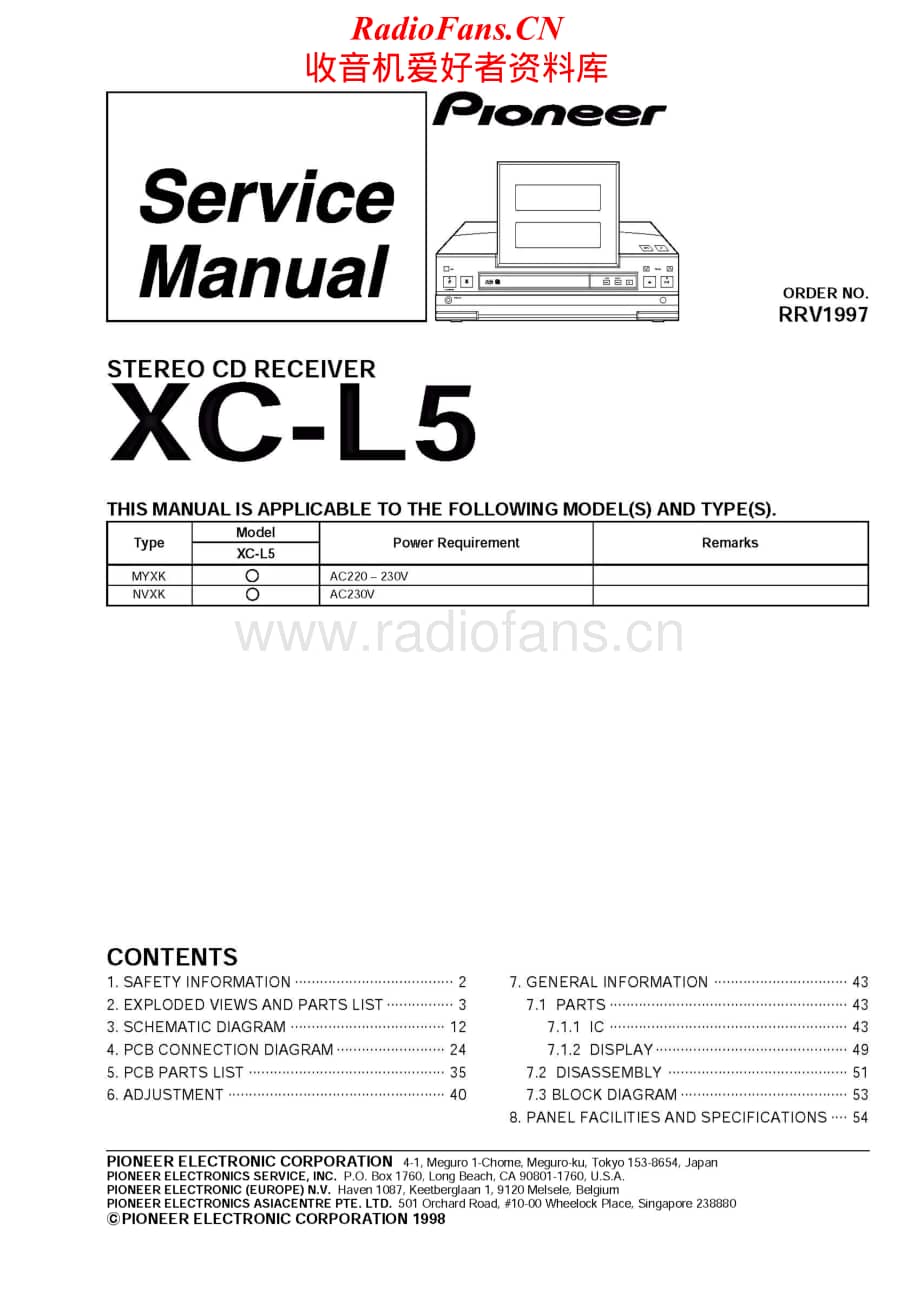 Pioneer-XC-L5-Service-Manual电路原理图.pdf_第1页