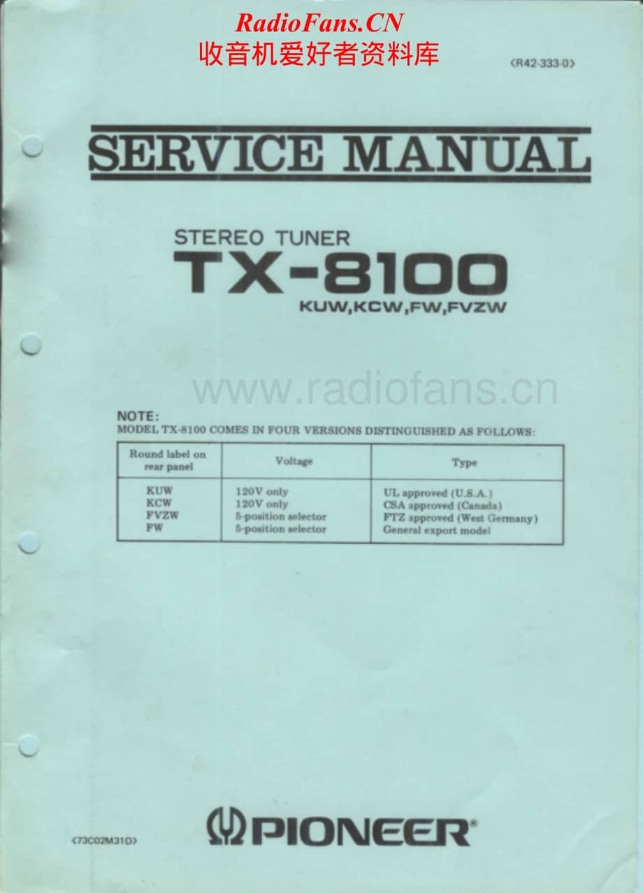 Pioneer-TX-8100-Service-Manual电路原理图.pdf_第2页