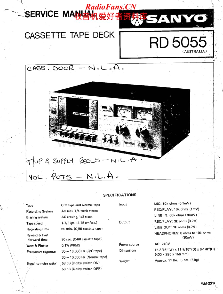 Sanyo-RD-5055-Service-Manual电路原理图.pdf_第1页