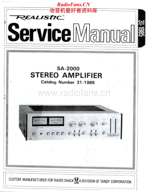 Realistic-SA-2000-Service-Manual电路原理图.pdf