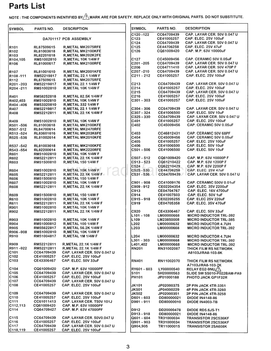 Rotel-RDA-985-Service-Manual电路原理图.pdf_第3页