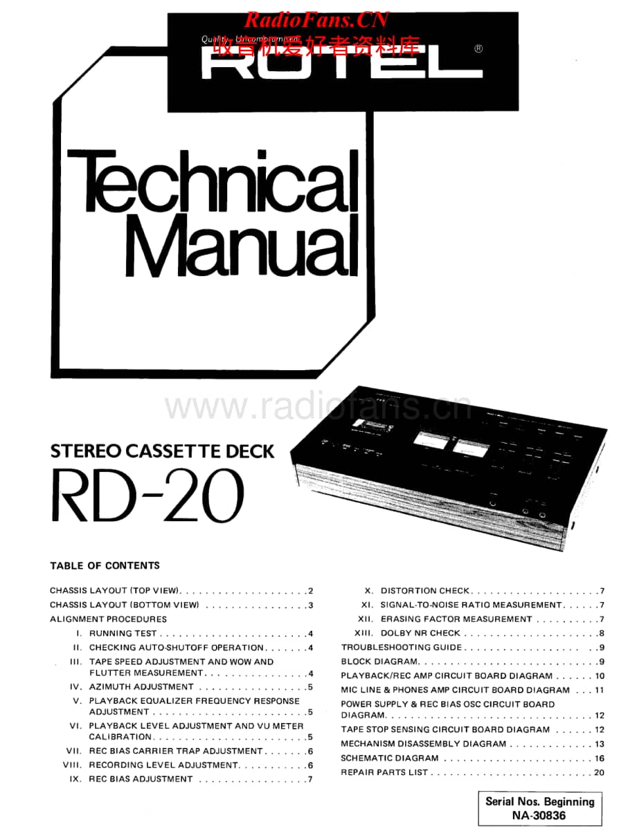 Rotel-RD-20-Service-Manual电路原理图.pdf_第1页