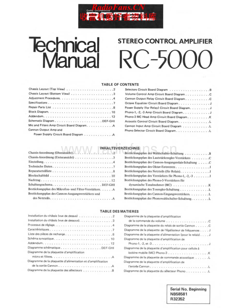 Rotel-RC-5000-Service-Manual电路原理图.pdf_第1页
