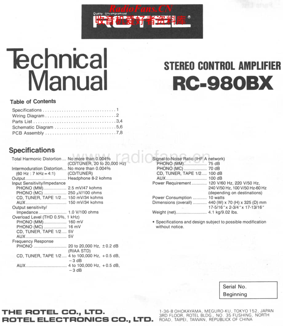 Rotel-RC-980BX-Service-Manual电路原理图.pdf_第1页