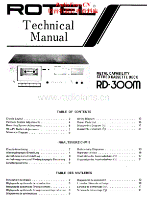 Rotel-RD-300M-Service-Manual电路原理图.pdf
