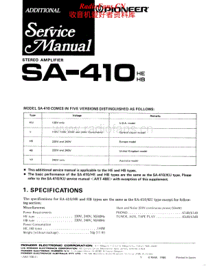 Pioneer-SA-410-Service-Manual电路原理图.pdf