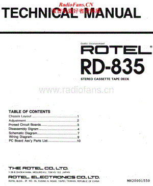 Rotel-RD-835-Service-Manual电路原理图.pdf