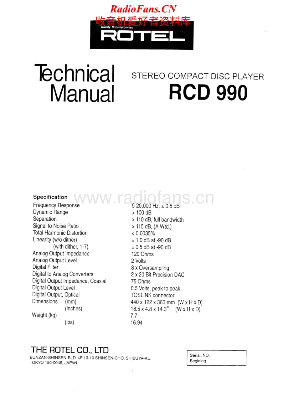 Rotel-RCD-990-Service-Manual电路原理图.pdf_第1页