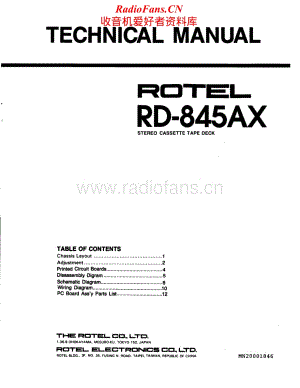 Rotel-RD-845AX-Service-Manual电路原理图.pdf