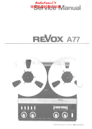 Revox-A-77-Service-Manual-3电路原理图.pdf