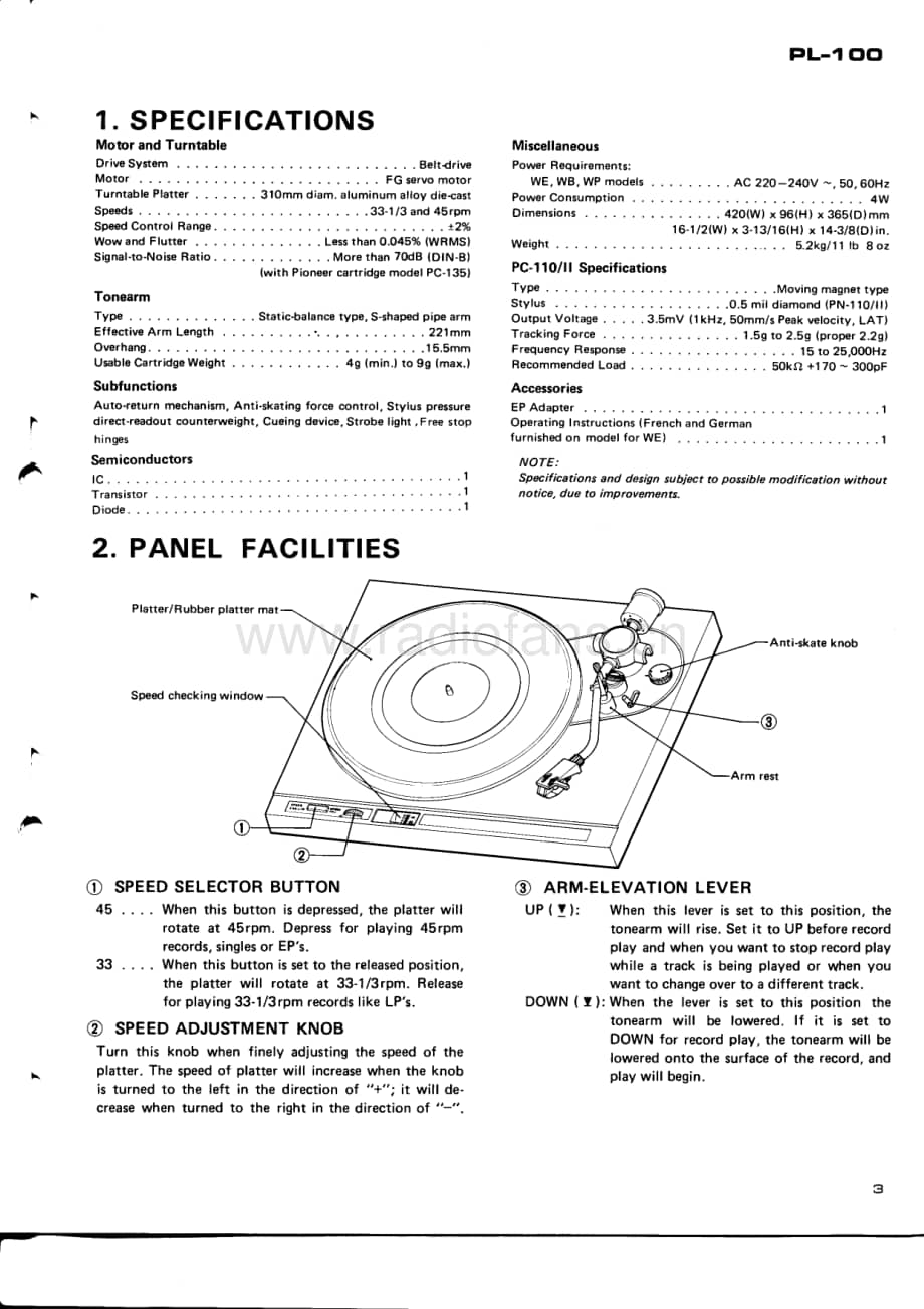 Pioneer-PL100-PL100X-Service-Manual电路原理图.pdf_第3页