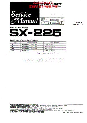 Pioneer-SX-225-Service-Manual电路原理图.pdf