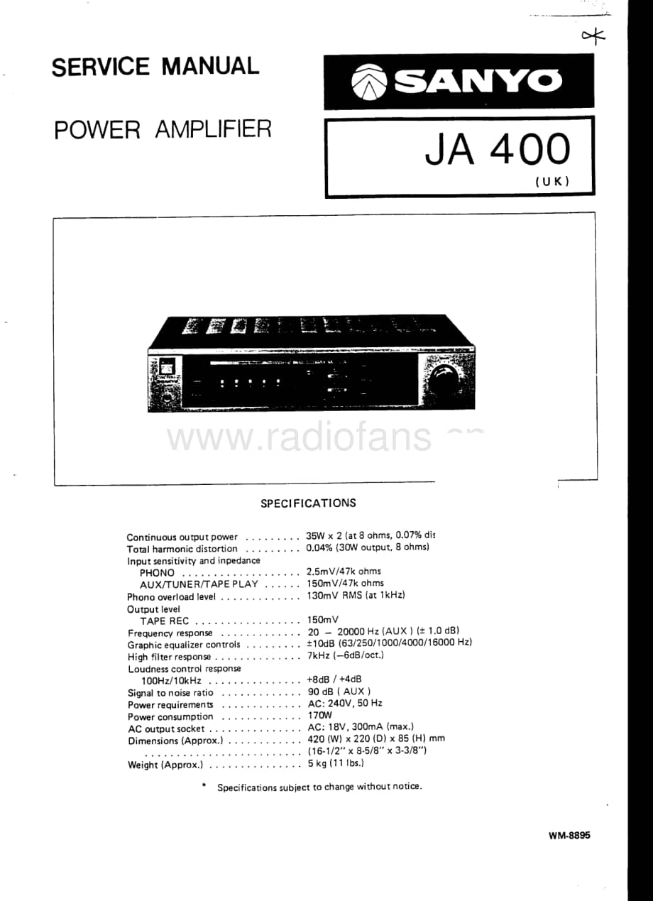 Sanyo-JA-400-Service-Manual电路原理图.pdf_第3页
