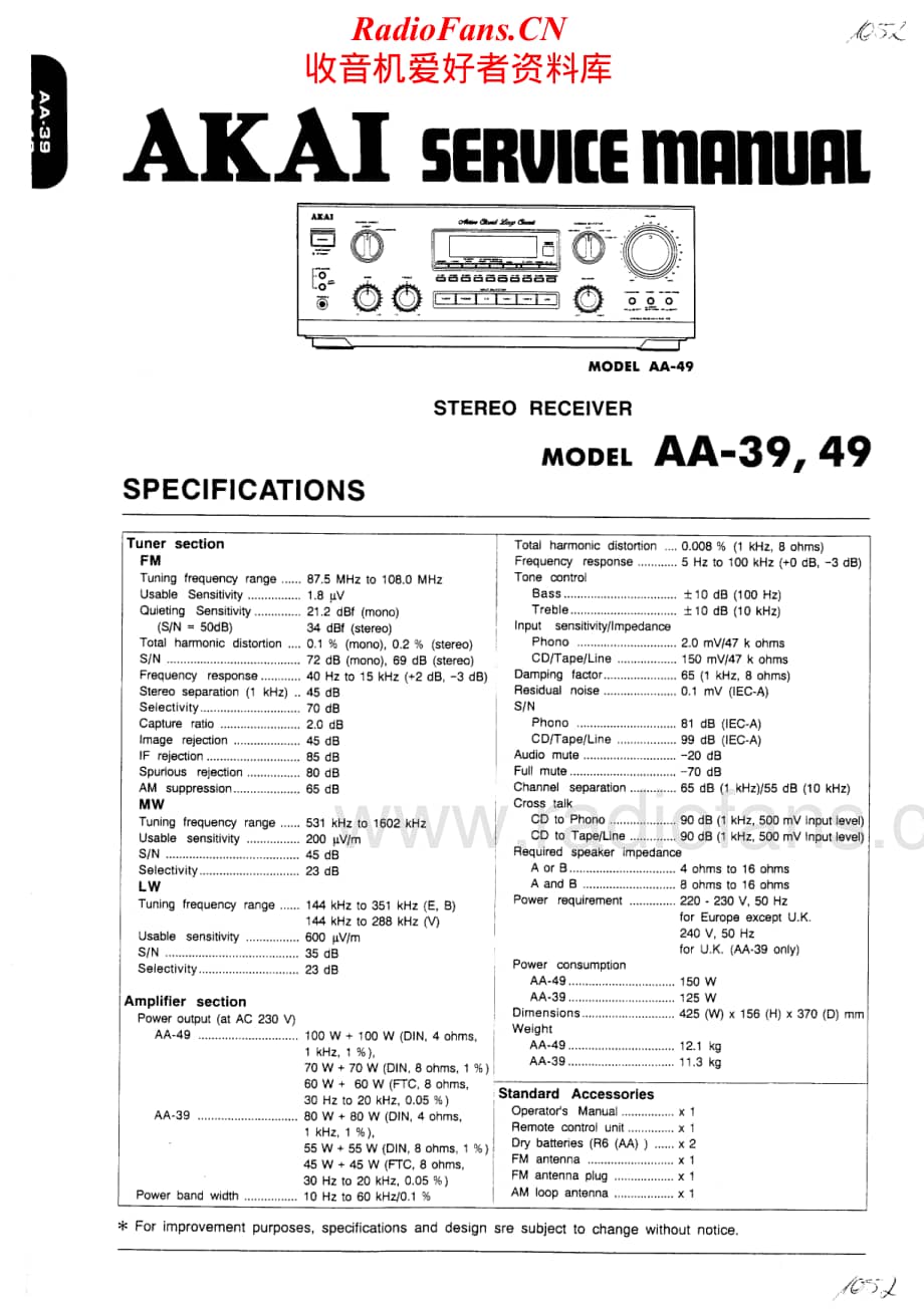 Akai-AA39-rec-sm维修电路原理图.pdf_第1页
