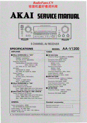 Akai-AAV1200-avr-sm维修电路原理图.pdf