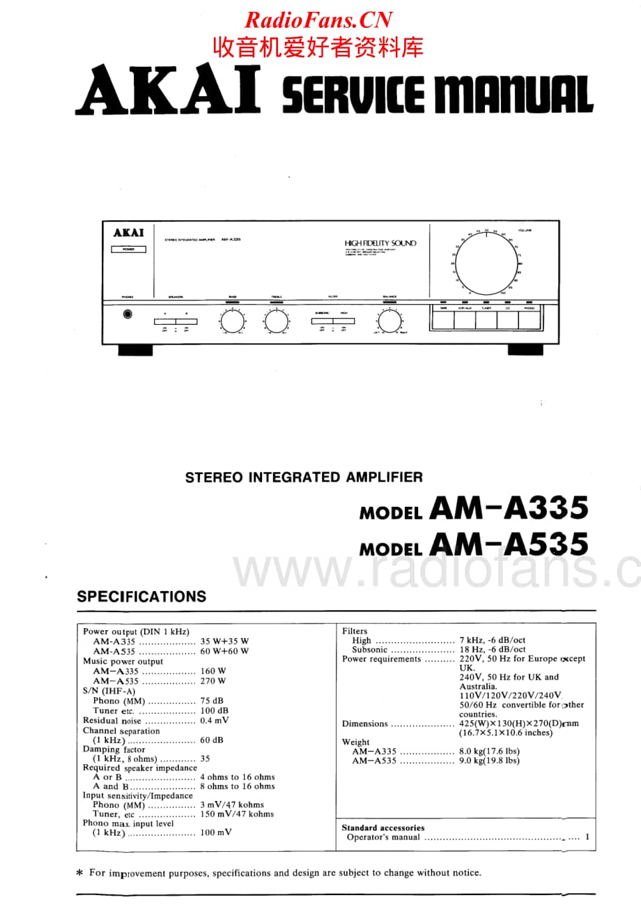 Akai-AMA535-int-sm维修电路原理图.pdf_第1页