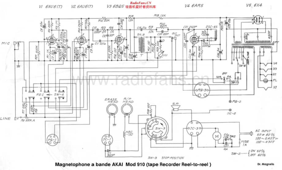 Akai-910-tape-sch维修电路原理图.pdf_第1页