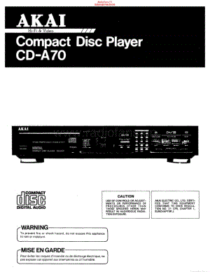 Akai-CDA70-cd-sm维修电路原理图.pdf