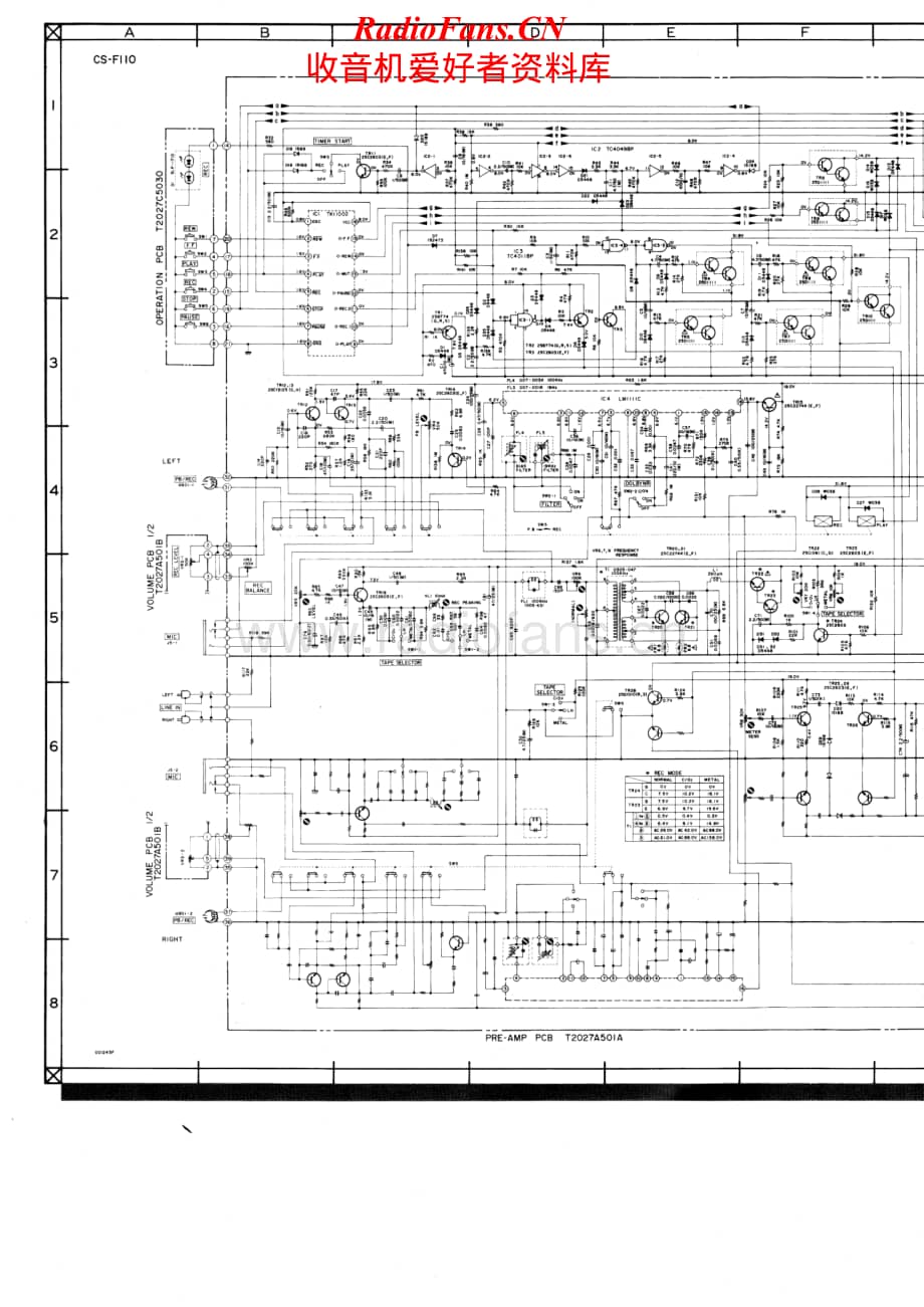 Akai-CSF110-tape-sch维修电路原理图.pdf_第1页