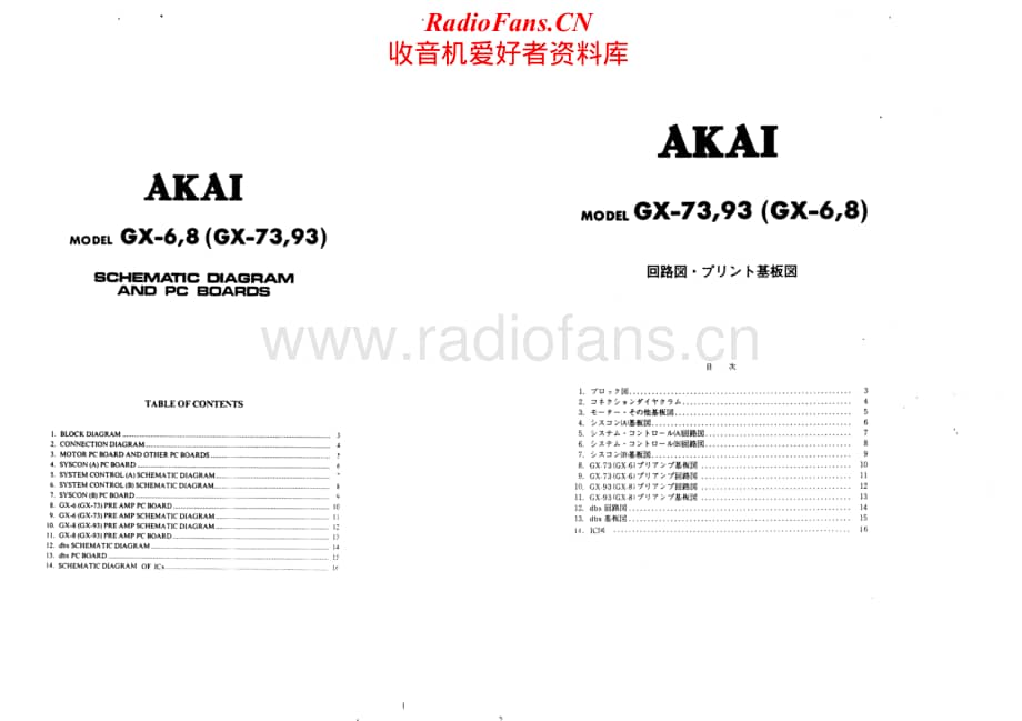 Akai-GX93-tape-sch维修电路原理图.pdf_第1页