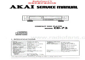 Akai-CD73-cd-sm维修电路原理图.pdf