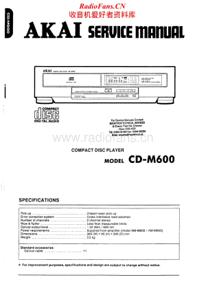 Akai-M600-cd-sm维修电路原理图.pdf