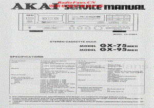 Akai-GX95MKII-tape-sm维修电路原理图.pdf