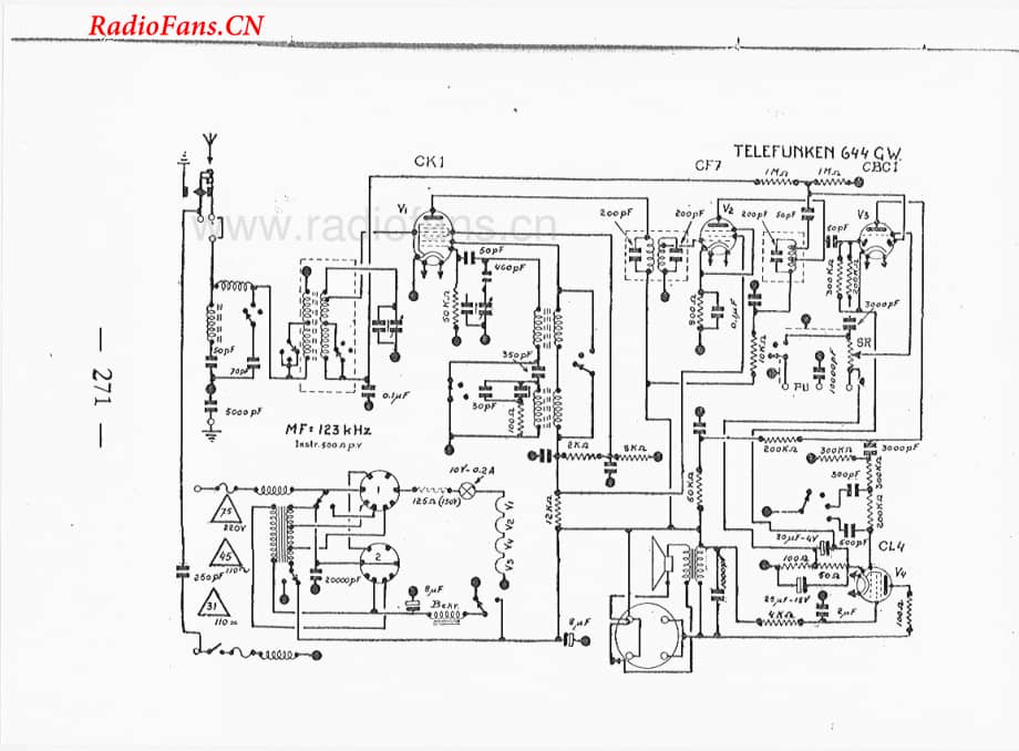 telefunken644GW-电路原理图.pdf_第1页