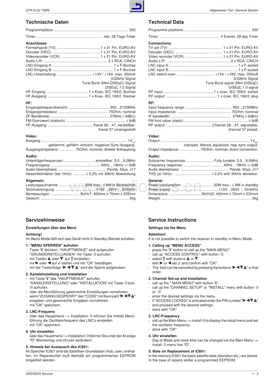 GrundigSTR6122TWIN 维修电路图、原理图.pdf_第3页