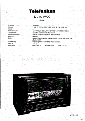 TelefunkenD770WKKSchematic2电路原理图维修电路图、原理图.pdf