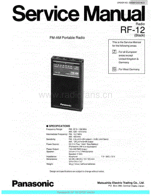 Panasonic_RF-12_sch 电路图 维修原理图.pdf