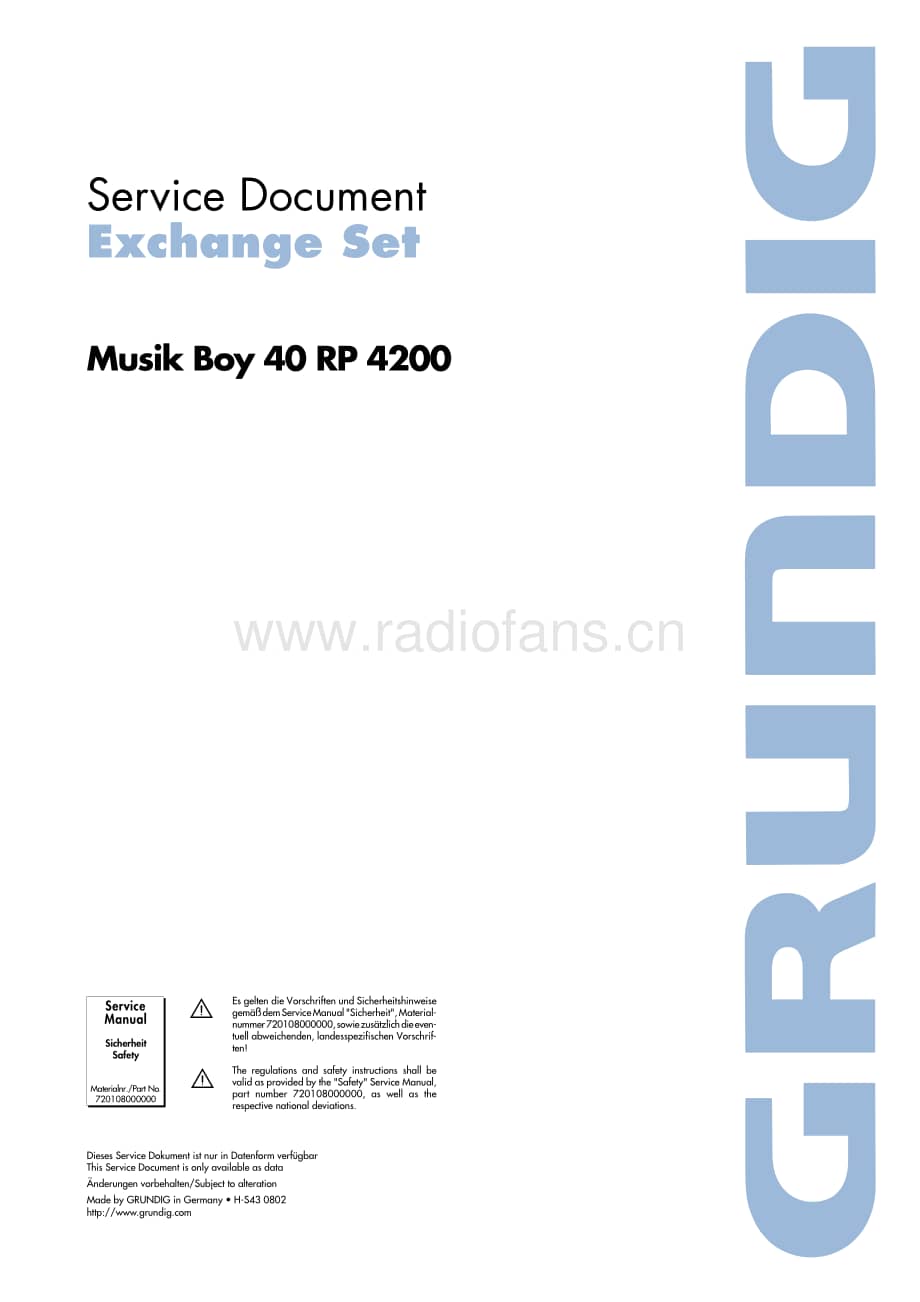 GrundigMusikBoy40RP4200 维修电路图、原理图.pdf_第1页