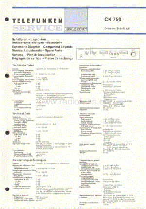 TelefunkenCN750维修电路图、原理图.pdf