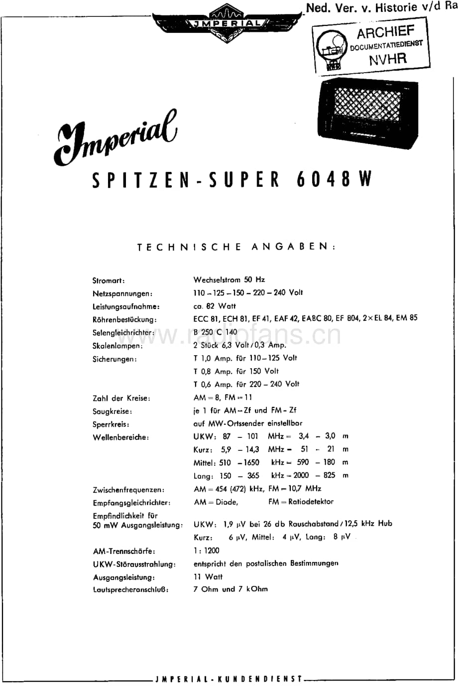 Imperial_6048W 维修电路图 原理图.pdf_第1页
