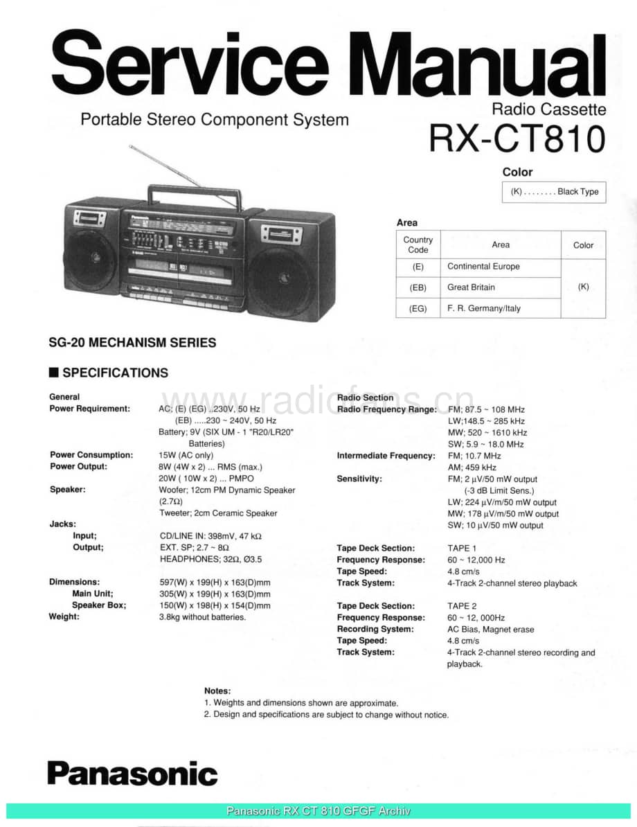 Panasonic_RX-CT810_sch 电路图 维修原理图.pdf_第1页