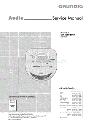 GrundigCDP9200SPCD 维修电路图、原理图.pdf