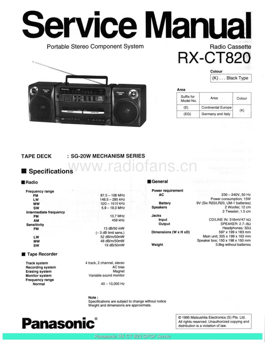 Panasonic_RX-CT820_sch 电路图 维修原理图.pdf_第1页