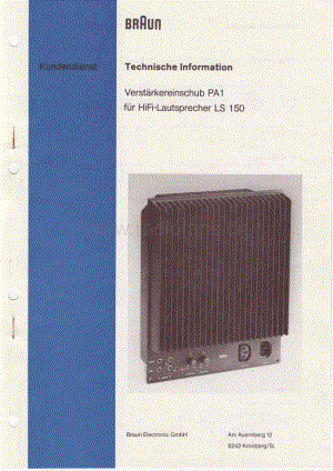 BraunPA1ServiceManual电路原理图.pdf